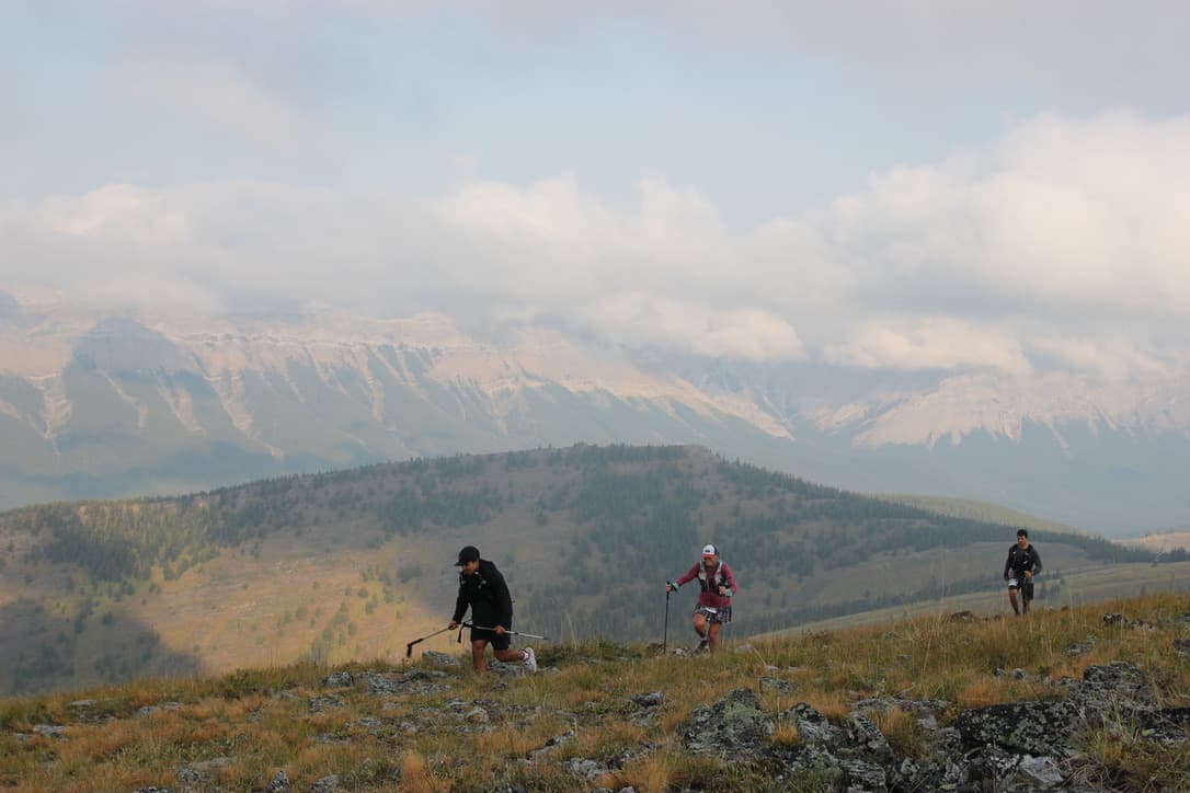 Me running through the Canadian mountains