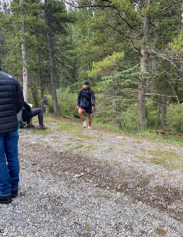 Arriving at aid-station #3 at my first ultra marathon